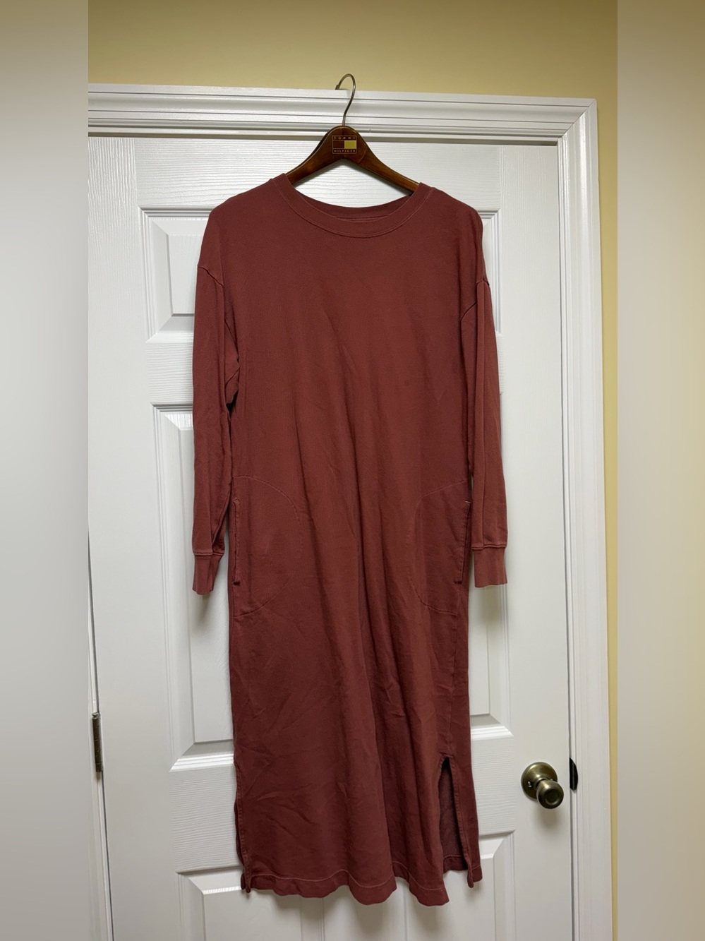 Long Sleeve Casual Dress in Mauve